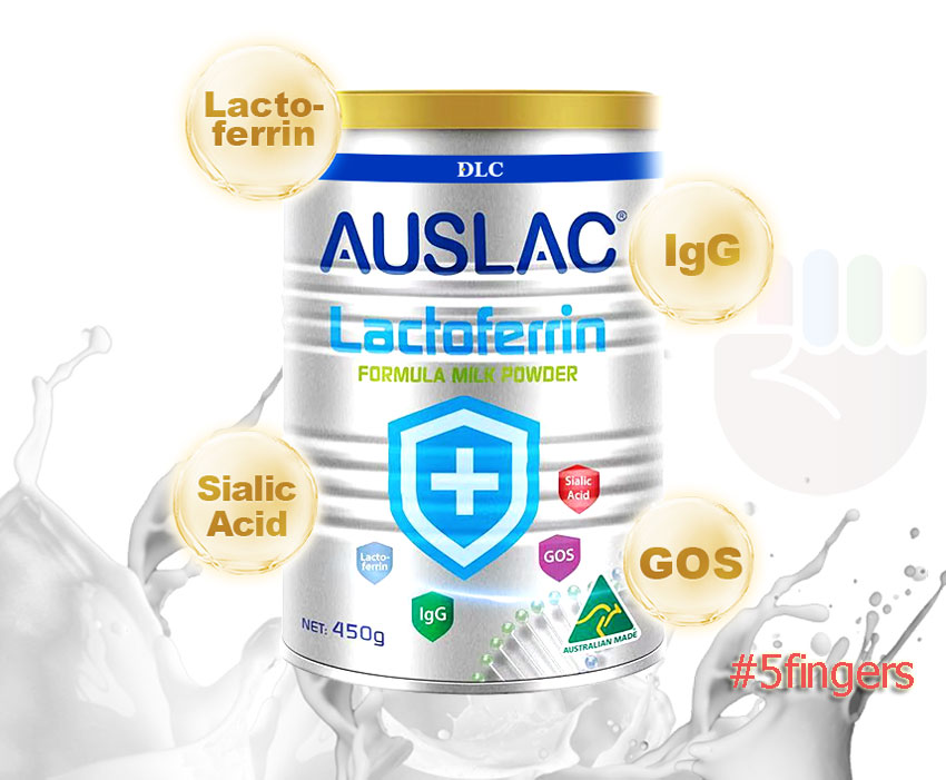 Lon sữa non Auslac Lactoferin của DLC Việt Nam